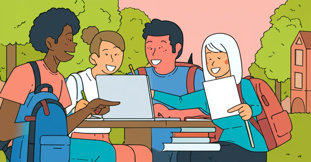 Estudiantes preparando su futuro universitario